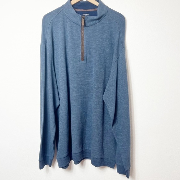 Roundtree & Yorke Blue Zip Up Men 3XT Sweater Brand New - Picture 1 of 5